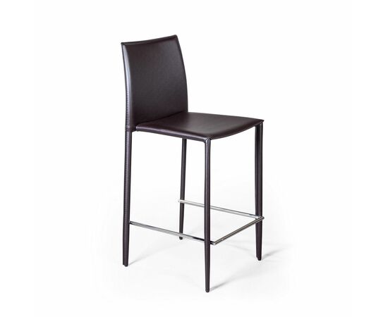 Стул полубарный Rolf, кожа коричневый, изображение 4 | Интернет магазин мебели и декора LifeDekor