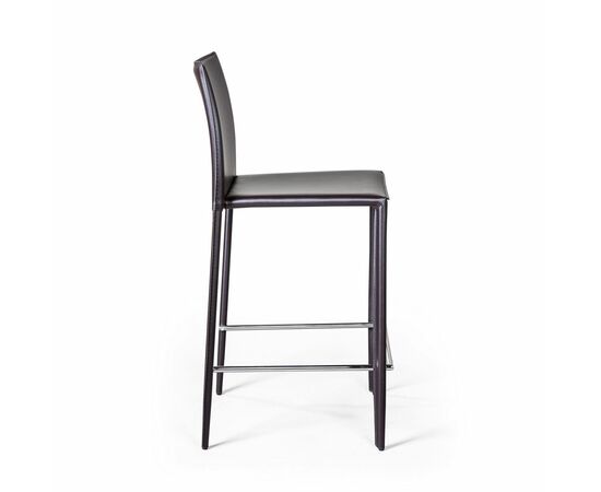 Стул полубарный Rolf, кожа коричневый, изображение 5 | Интернет магазин мебели и декора LifeDekor