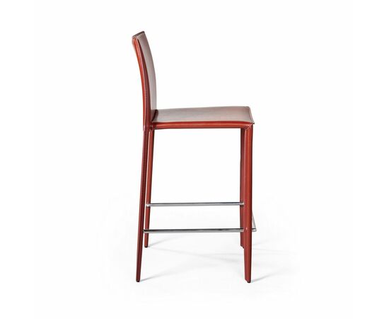 Стул полубарный Rolf, кожа ретро-красный, изображение 5 | Интернет магазин мебели и декора LifeDekor