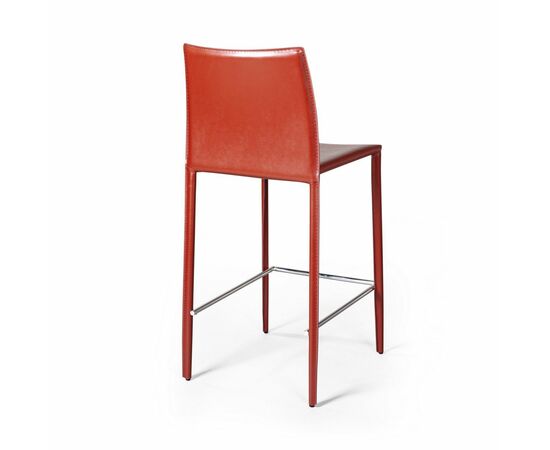 Стул полубарный Rolf, кожа ретро-красный, изображение 6 | Интернет магазин мебели и декора LifeDekor