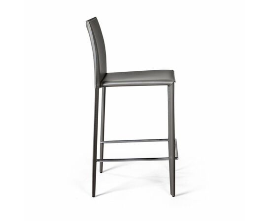 Стул полубарный Rolf, кожа тауп, изображение 5 | Интернет магазин мебели и декора LifeDekor