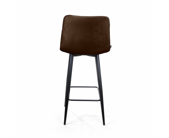 Стул полубарный UNO, бархат коричневый 12/ чёрный конус, изображение 6 | Интернет магазин мебели и декора LifeDekor