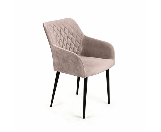 Стул с подлокотниками Robert, бархат пепельно-бежевый 25, изображение 2 | Интернет магазин мебели и декора LifeDekor