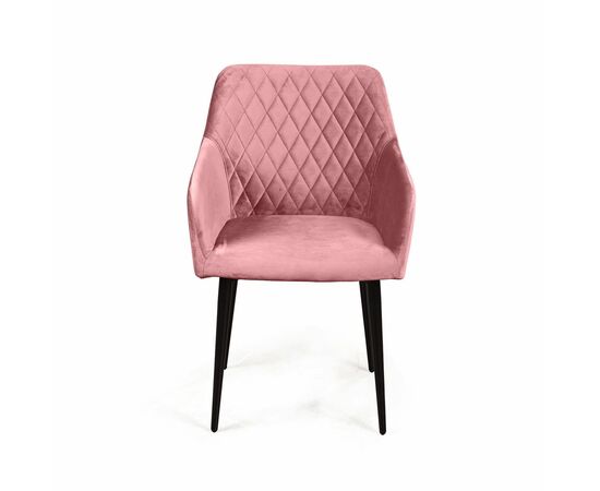 Стул с подлокотниками Robert, бархат пудровый 15, изображение 3 | Интернет магазин мебели и декора LifeDekor