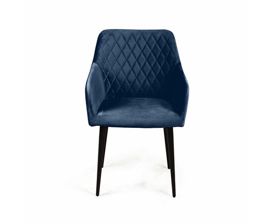 Стул с подлокотниками Robert, бархат синий 29, изображение 3 | Интернет магазин мебели и декора LifeDekor