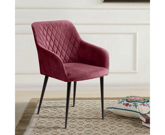 Стул с подлокотниками Robert, бархат винно-красный 16, изображение 14 | Интернет магазин мебели и декора LifeDekor