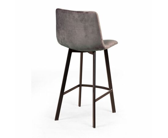 Стул полубарный UNO, бархат бежевый 5 / чёрный профиль, изображение 4 | Интернет магазин мебели и декора LifeDekor