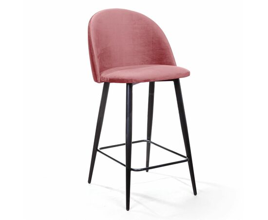 Стул полубарный Thomas, бархат пудровый 15 | Интернет магазин мебели и декора LifeDekor