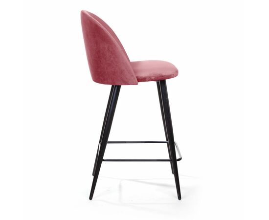 Стул полубарный Thomas, бархат пудровый 15, изображение 4 | Интернет магазин мебели и декора LifeDekor