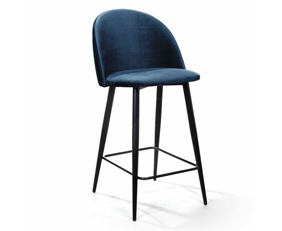 Стул полубарный Thomas, бархат синий 29 | Интернет магазин мебели и декора LifeDekor