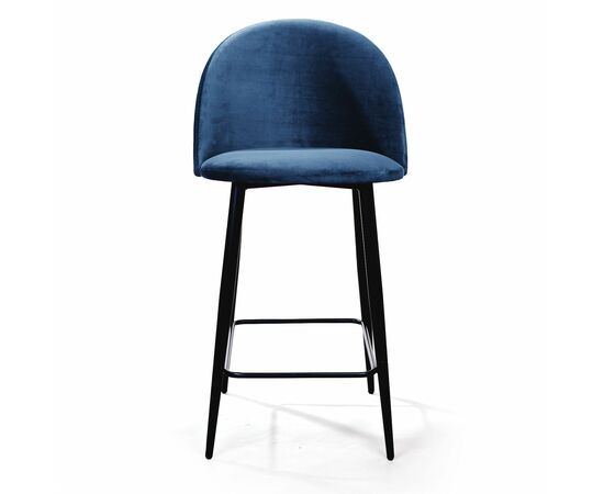 Стул полубарный Thomas, бархат синий 29, изображение 2 | Интернет магазин мебели и декора LifeDekor