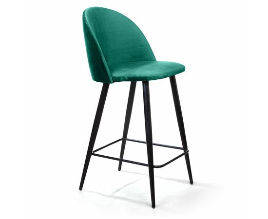 Стул полубарный Thomas, бархат зелёный 19, изображение 3 | Интернет магазин мебели и декора LifeDekor