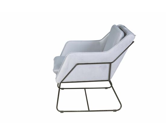 Кресло Alex, велюр серый, изображение 5 | Интернет магазин мебели и декора LifeDekor