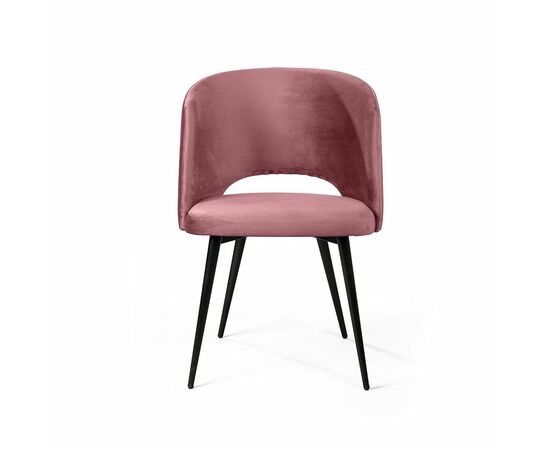 Кресло William, бархат пудровый 15/ черный конус, изображение 2 | Интернет магазин мебели и декора LifeDekor