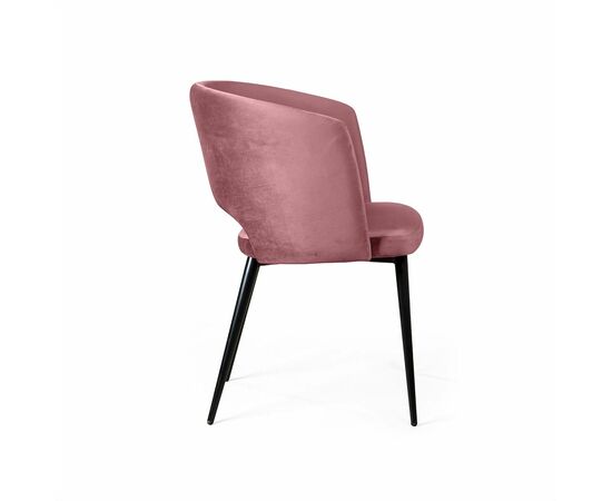 Кресло William, бархат пудровый 15/ черный конус, изображение 3 | Интернет магазин мебели и декора LifeDekor