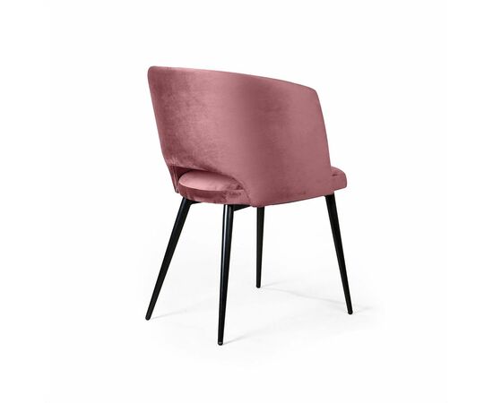 Кресло William, бархат пудровый 15/ черный конус, изображение 4 | Интернет магазин мебели и декора LifeDekor