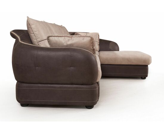 Napoli (Неаполь) диван-кровать с шезлонгом, замша, изображение 7 | Интернет магазин мебели и декора LifeDekor