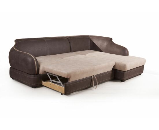 Napoli (Неаполь) диван-кровать с шезлонгом, замша, изображение 9 | Интернет магазин мебели и декора LifeDekor