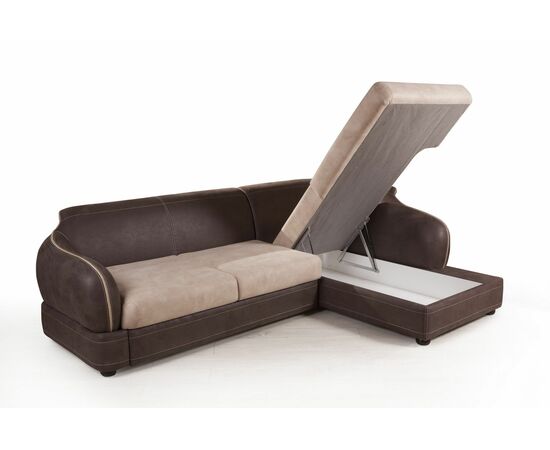 Napoli (Неаполь) диван-кровать с шезлонгом, замша, изображение 10 | Интернет магазин мебели и декора LifeDekor
