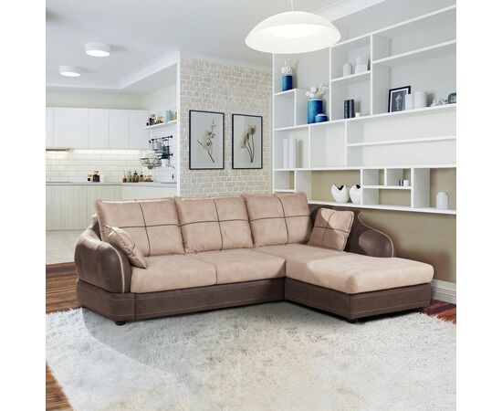 Napoli (Неаполь) диван-кровать с шезлонгом, замша, изображение 2 | Интернет магазин мебели и декора LifeDekor