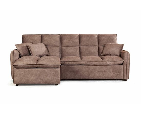 Rio диван-кровать с шезлонгом, замша camel | Интернет магазин мебели и декора LifeDekor