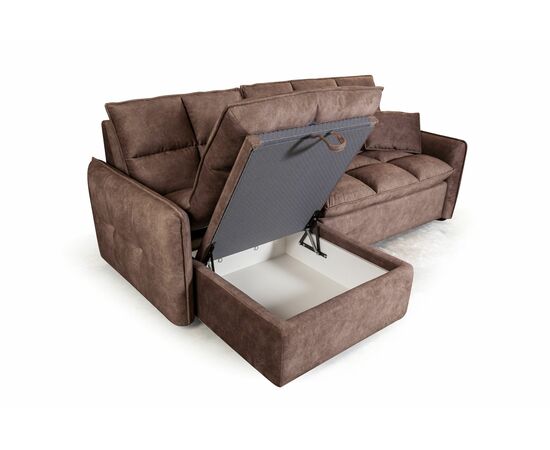 Rio диван-кровать с шезлонгом, замша camel, изображение 6 | Интернет магазин мебели и декора LifeDekor