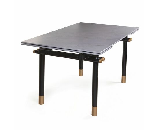 Стол обеденный Trump (160+40+40), керамика серая, изображение 3 | Интернет магазин мебели и декора LifeDekor