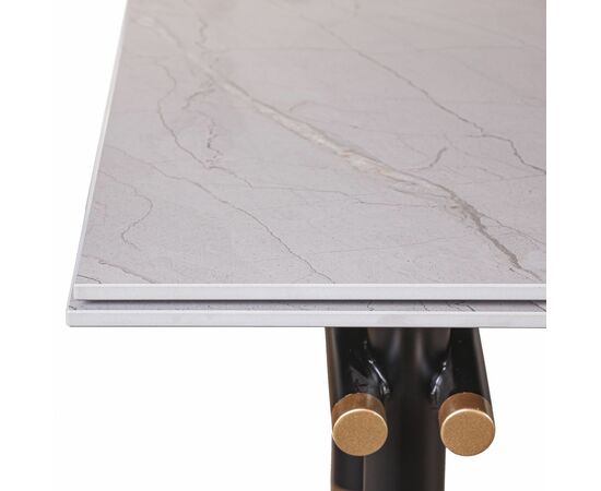 Стол обеденный Trump (160+40+40), керамика серая, изображение 7 | Интернет магазин мебели и декора LifeDekor
