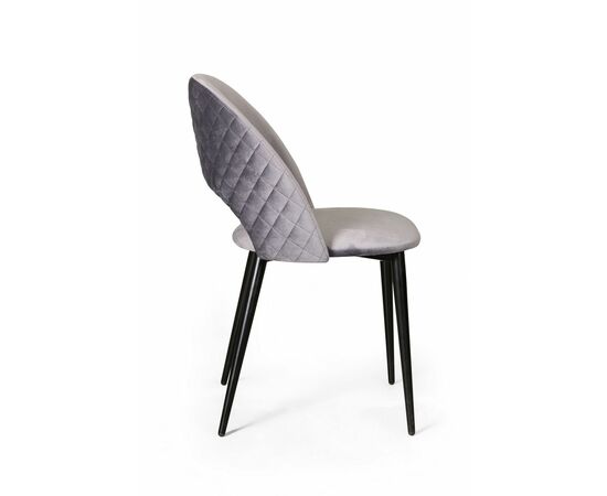 Стул Max ромб, бархат светло-серый 26, изображение 3 | Интернет магазин мебели и декора LifeDekor