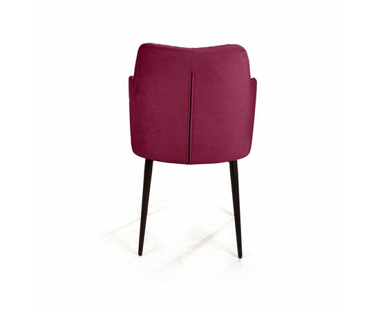 Стул с подлокотниками Hunt ромб, бархат красный 16 / чёрный конус, изображение 6 | Интернет магазин мебели и декора LifeDekor