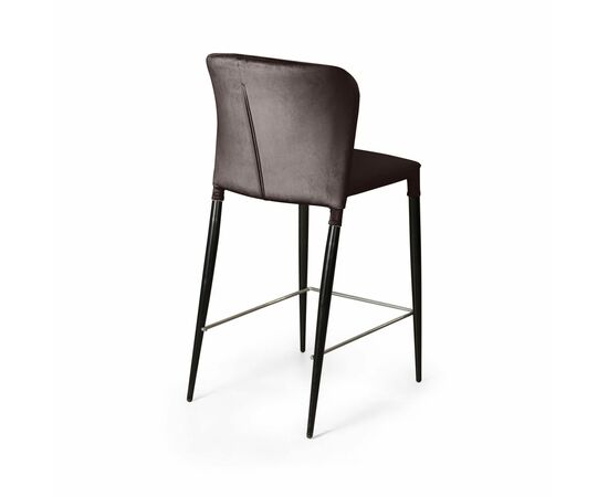 Стул полубарный Albert, бархат антрацит 14/опора конус, изображение 5 | Интернет магазин мебели и декора LifeDekor