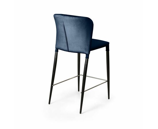 Стул полубарный Albert, бархат синий 29 /опора конус, изображение 5 | Интернет магазин мебели и декора LifeDekor