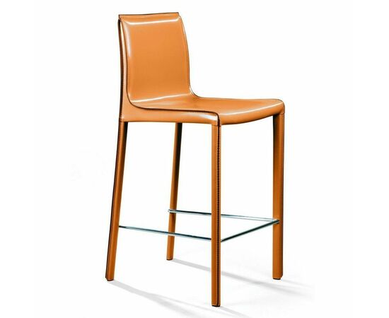 Стул полубарный Barrie, кожа camel | Интернет магазин мебели и декора LifeDekor