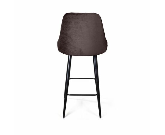 Стул полубарный Berg, бархат антрацит 14/ чёрный конус, изображение 5 | Интернет магазин мебели и декора LifeDekor