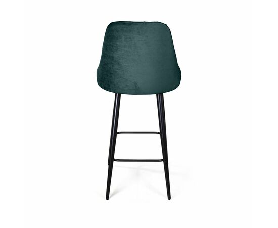 Стул полубарный Berg, бархат зеленый 19/ чёрный конус, изображение 5 | Интернет магазин мебели и декора LifeDekor