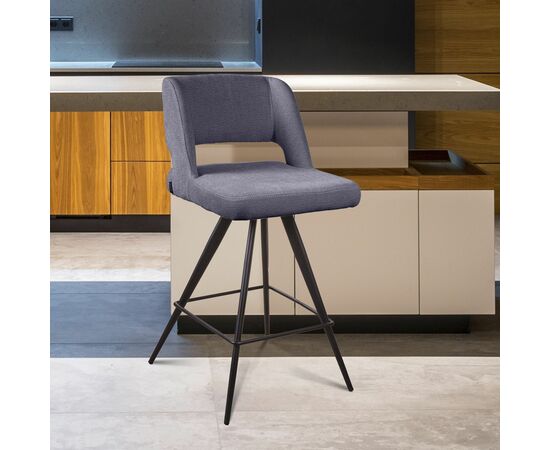 Стул полубарный Molly, ткань серый, изображение 2 | Интернет магазин мебели и декора LifeDekor