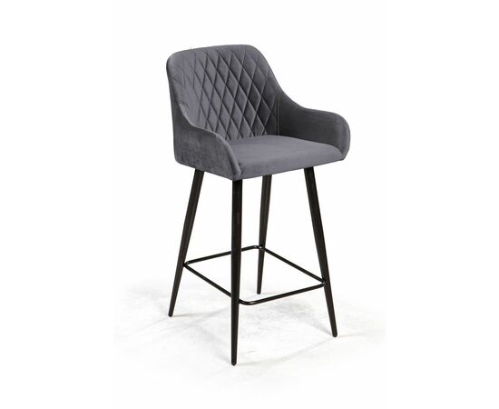 Стул полубарный Robert, бархат серый 27 | Интернет магазин мебели и декора LifeDekor