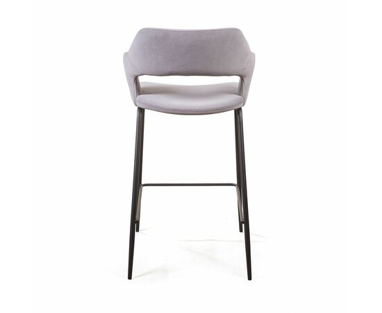 Стул полубарный Woddy, бархат серый, изображение 6 | Интернет магазин мебели и декора LifeDekor