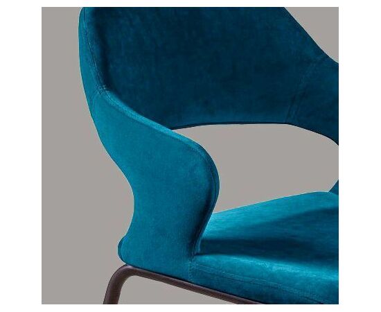Стул полубарный Woddy, бархат сине-зеленый, изображение 4 | Интернет магазин мебели и декора LifeDekor