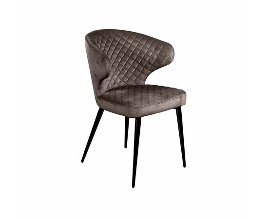 Стул Richard ромб, бархат антрацит 14, изображение 2 | Интернет магазин мебели и декора LifeDekor
