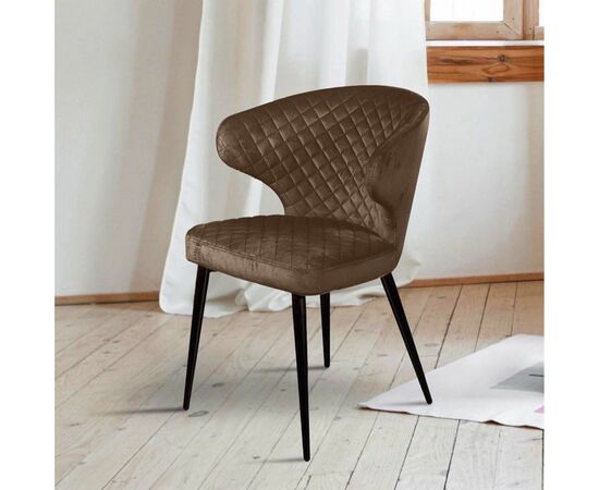 Стул Richard ромб, бархат коричневый 12, изображение 8 | Интернет магазин мебели и декора LifeDekor