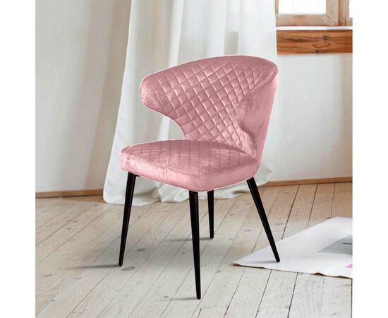 Стул Richard ромб, бархат пудровый 15 | Интернет магазин мебели и декора LifeDekor