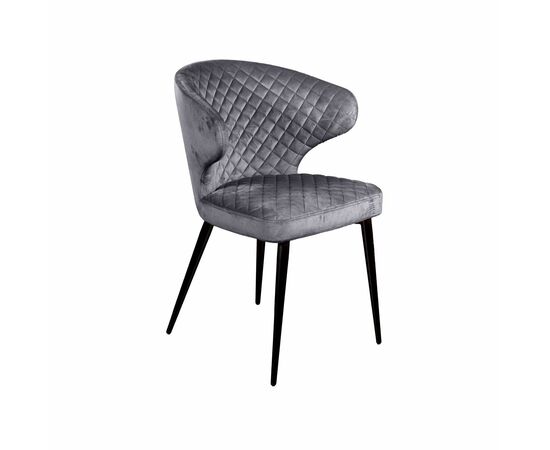 Стул Richard ромб, бархат серый 27, изображение 2 | Интернет магазин мебели и декора LifeDekor