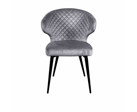 Стул Richard ромб, бархат серый 27, изображение 3 | Интернет магазин мебели и декора LifeDekor