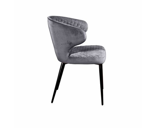 Стул Richard ромб, бархат серый 27, изображение 4 | Интернет магазин мебели и декора LifeDekor
