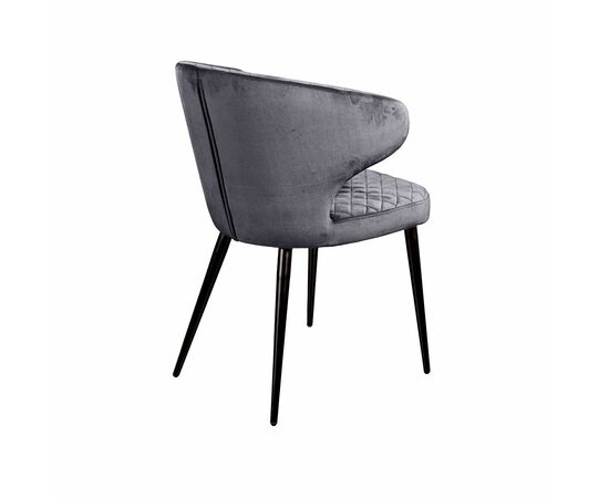 Стул Richard ромб, бархат серый 27, изображение 5 | Интернет магазин мебели и декора LifeDekor