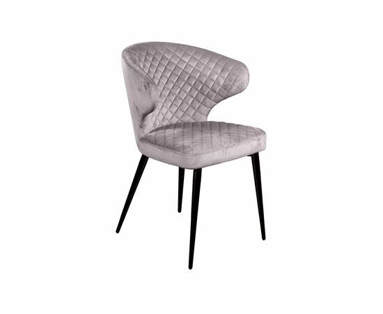 Стул Richard ромб, бархат светло-серый 26, изображение 2 | Интернет магазин мебели и декора LifeDekor