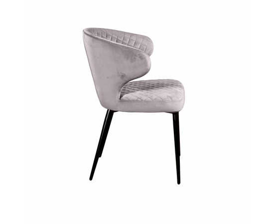 Стул Richard ромб, бархат светло-серый 26, изображение 4 | Интернет магазин мебели и декора LifeDekor