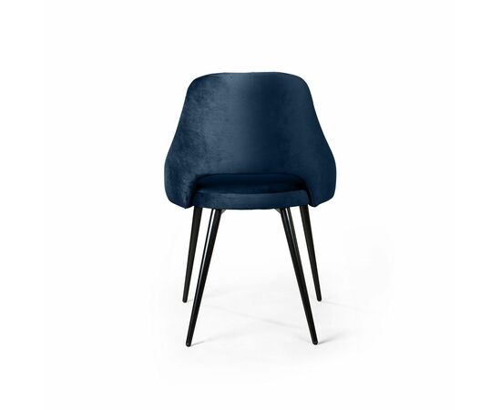 Стул William, бархат синий 29/ черный конус, изображение 4 | Интернет магазин мебели и декора LifeDekor