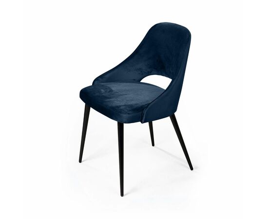 Стул William, бархат синий 29/ черный конус, изображение 5 | Интернет магазин мебели и декора LifeDekor
